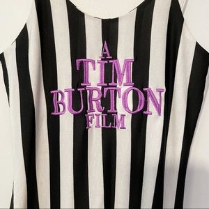 Tim Burton Striped Mini Dress